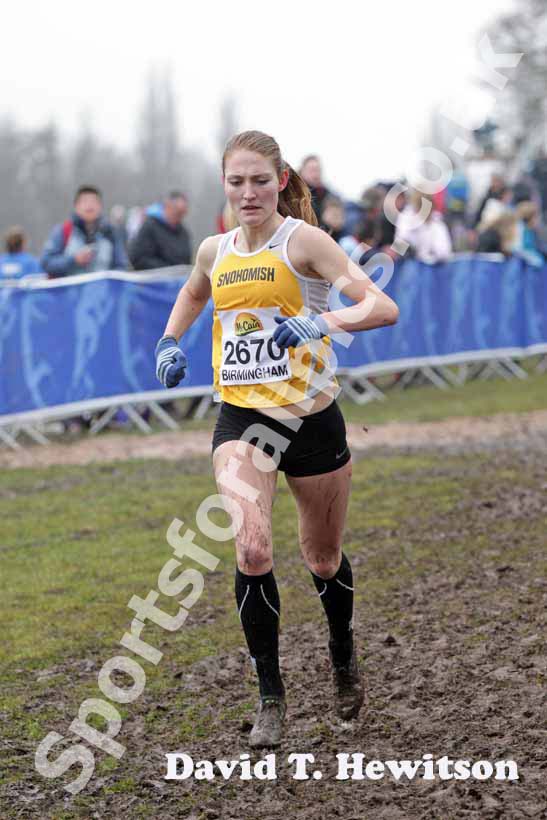 Amy-Eloise Neale during the under-20 womens McCain World Cross Country Trials and Inter Counties.